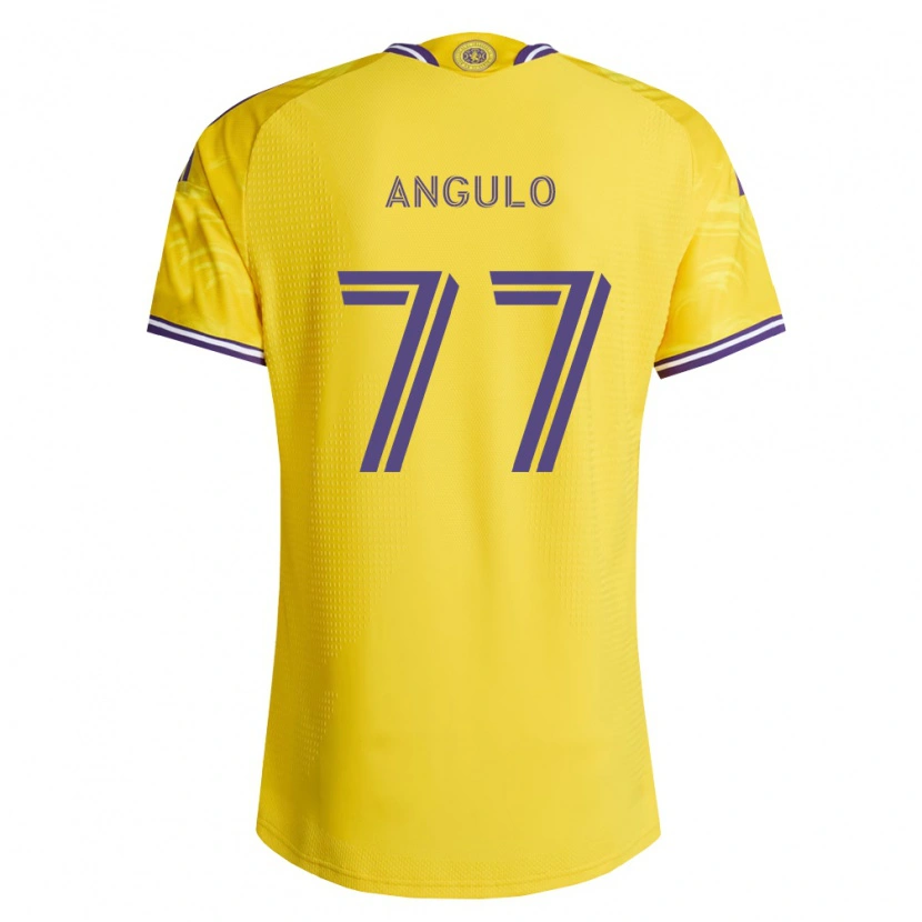 Danxen Criança Camisola Iván Angulo #77 Roxo Amarelo Alternativa 2026/27 Camisa Brasil