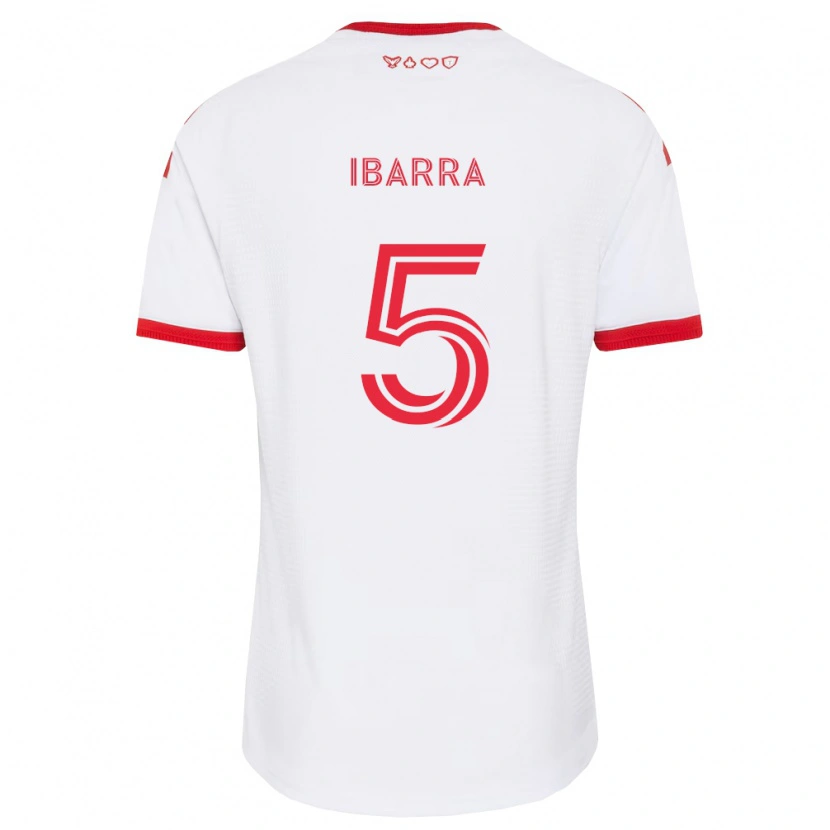 Danxen Criança Camisola Franco Ibarra #5 Branco Vermelho Preto Alternativa 2026/27 Camisa Brasil