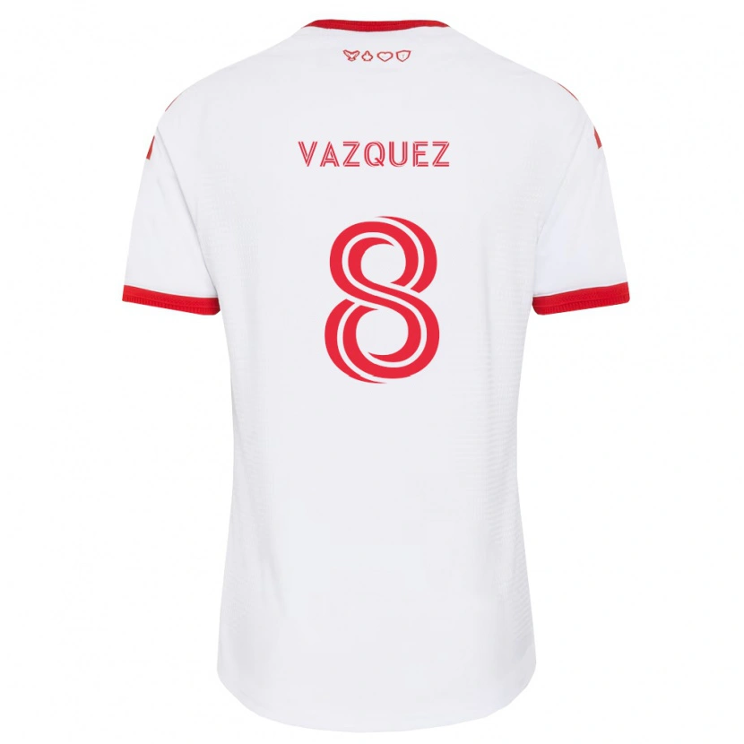 Danxen Criança Camisola Víctor Vázquez #8 Branco Vermelho Preto Alternativa 2026/27 Camisa Brasil