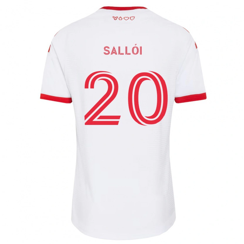 Danxen Criança Camisola Dániel Sallói #20 Branco Vermelho Preto Alternativa 2026/27 Camisa Brasil