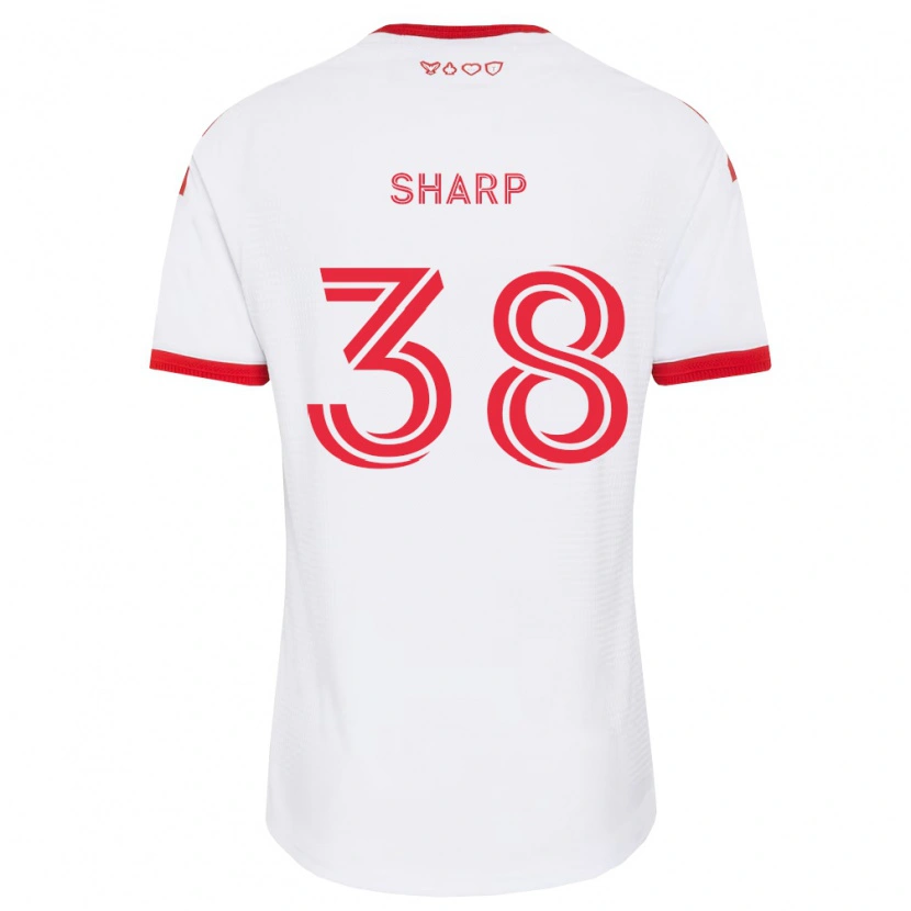 Danxen Criança Camisola Charlie Sharp #38 Branco Vermelho Preto Alternativa 2026/27 Camisa Brasil