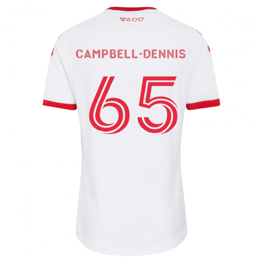 Danxen Criança Camisola Raequan Campbell-Dennis #65 Branco Vermelho Preto Alternativa 2026/27 Camisa Brasil