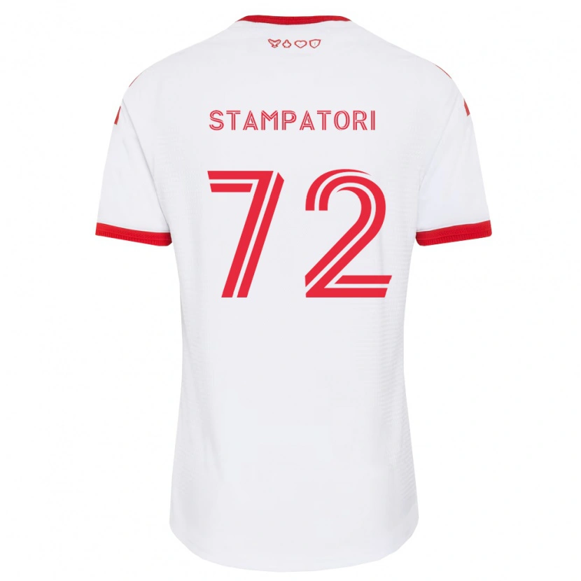 Danxen Criança Camisola Daniel Stampatori #72 Branco Vermelho Preto Alternativa 2026/27 Camisa Brasil
