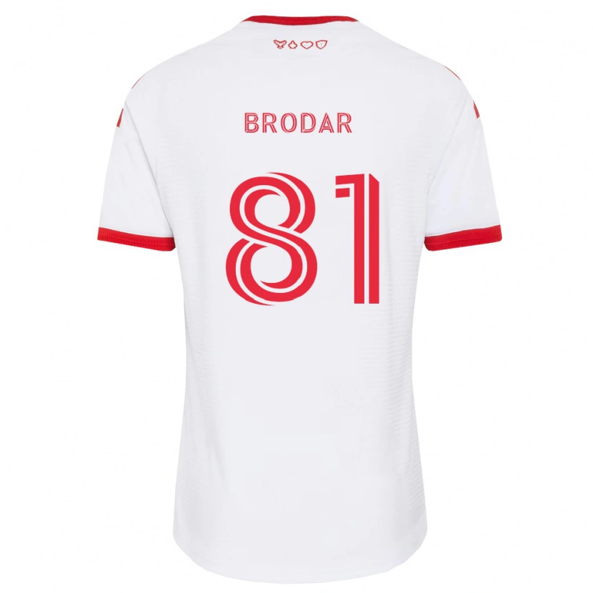 Danxen Criança Camisola Niko Brodar #81 Branco Vermelho Preto Alternativa 2026/27 Camisa Brasil