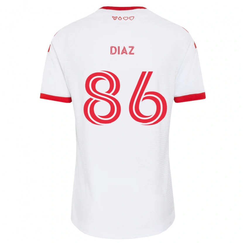 Danxen Criança Camisola Alec Díaz #86 Branco Vermelho Preto Alternativa 2026/27 Camisa Brasil