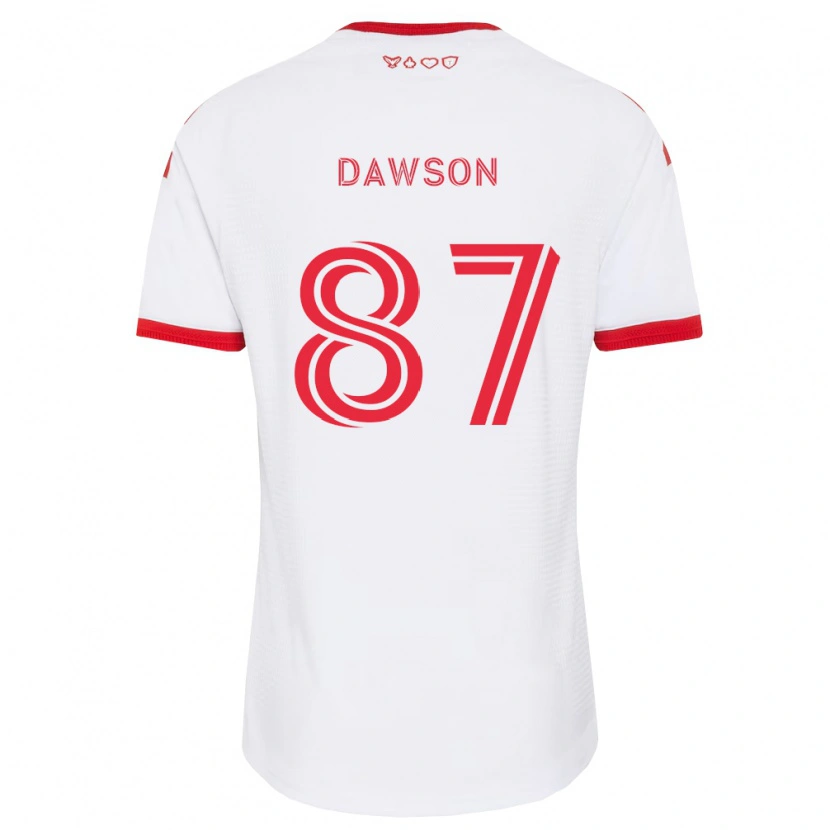 Danxen Criança Camisola Lucas Dawson #87 Branco Vermelho Preto Alternativa 2026/27 Camisa Brasil