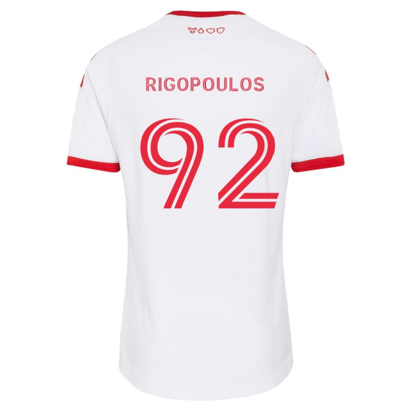 Danxen Criança Camisola Theo Rigopoulos #92 Branco Vermelho Preto Alternativa 2026/27 Camisa Brasil