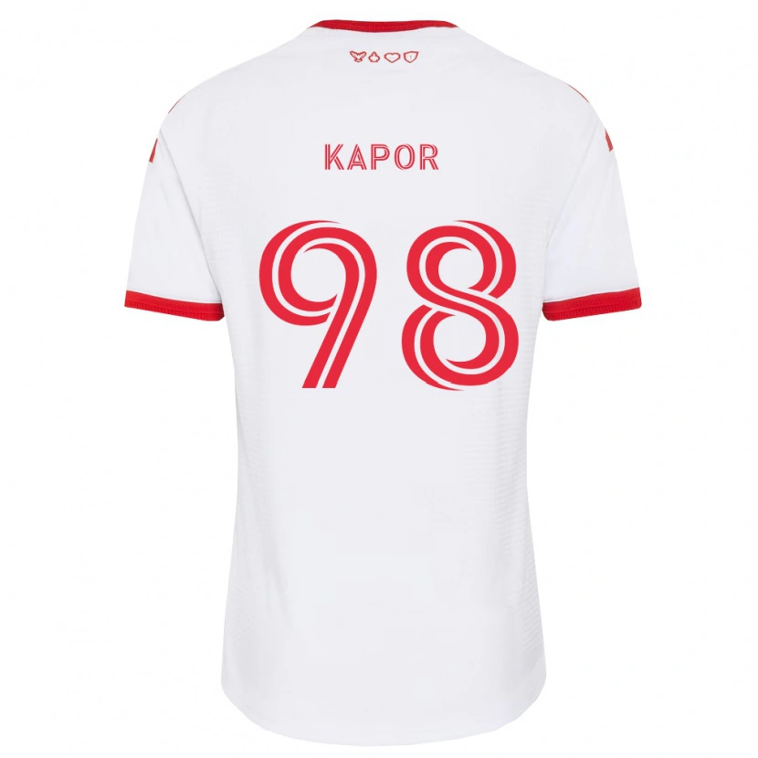 Danxen Criança Camisola Stefan Kapor #98 Branco Vermelho Preto Alternativa 2026/27 Camisa Brasil
