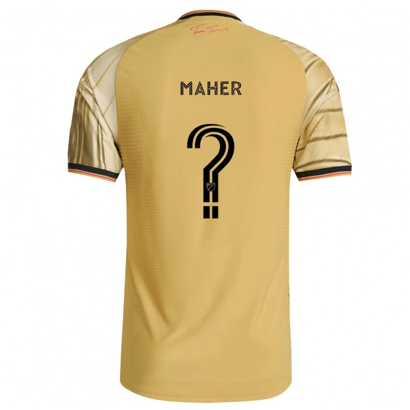 Danxen Criança Camisola Josh Maher #0 Marrom Amarelo Preto Alternativa 2026/27 Camisa Brasil