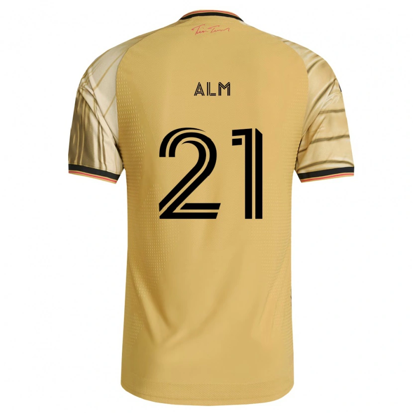 Danxen Criança Camisola Rasmus Alm #21 Marrom Amarelo Preto Alternativa 2026/27 Camisa Brasil