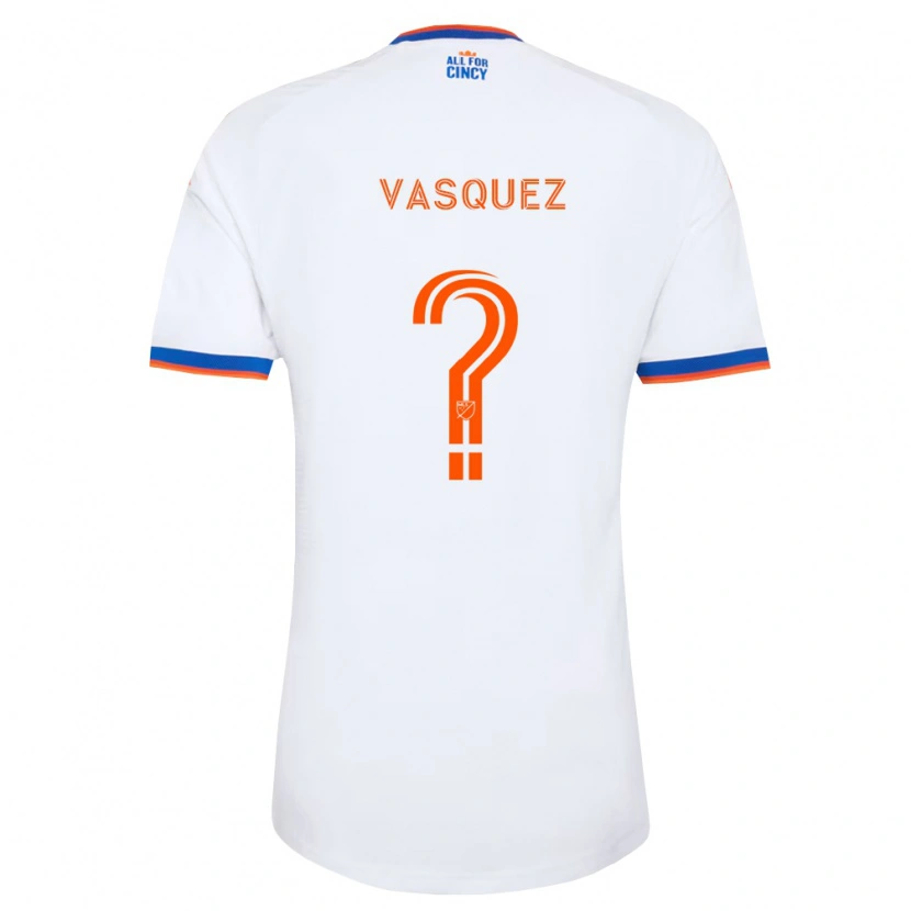 Danxen Criança Camisola Bryan Vásquez #0 Branco Azul Marinho Laranja Alternativa 2026/27 Camisa Brasil