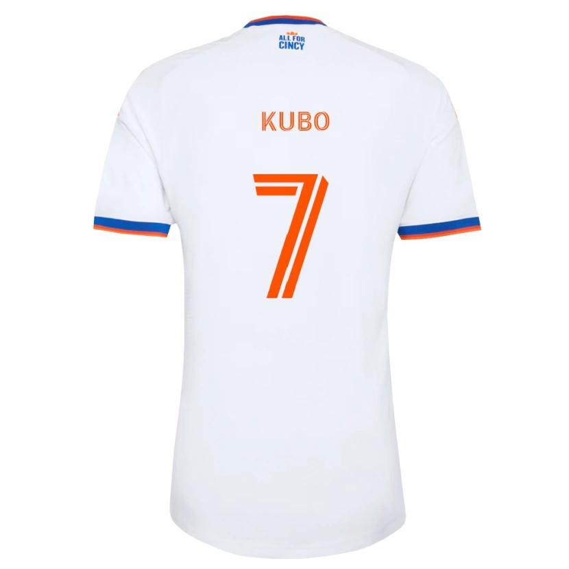 Danxen Criança Camisola Yuya Kubo #7 Branco Azul Marinho Laranja Alternativa 2026/27 Camisa Brasil