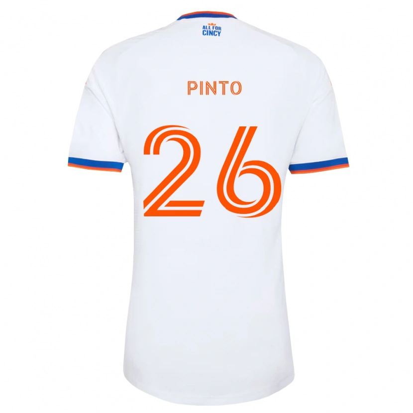 Danxen Criança Camisola Malik Pinto #26 Branco Azul Marinho Laranja Alternativa 2026/27 Camisa Brasil