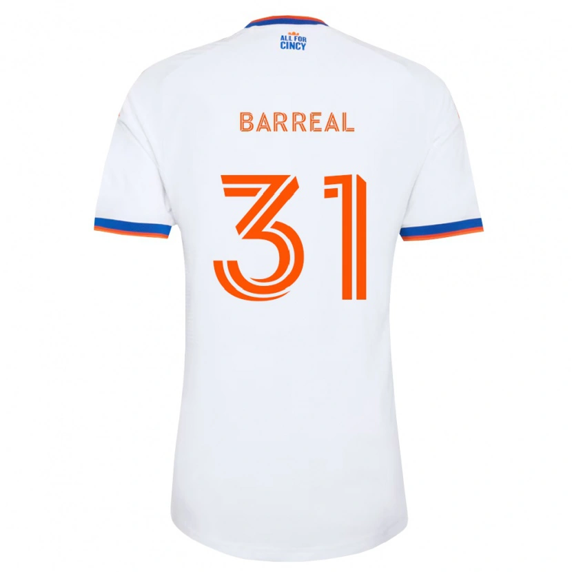 Danxen Criança Camisola Álvaro Barreal #31 Branco Azul Marinho Laranja Alternativa 2026/27 Camisa Brasil