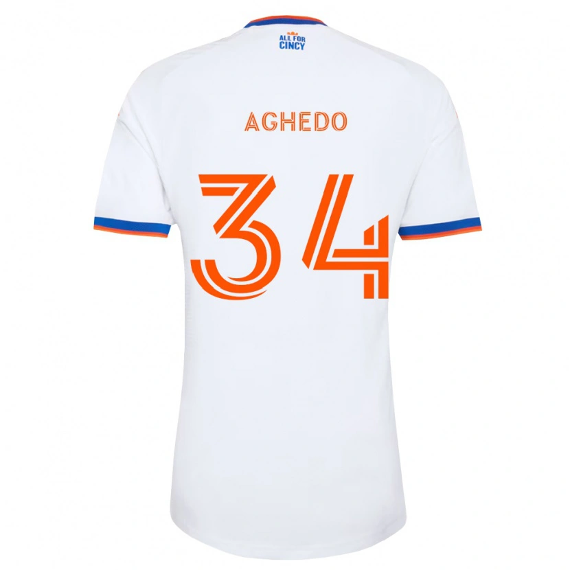 Danxen Criança Camisola London Aghedo #34 Branco Azul Marinho Laranja Alternativa 2026/27 Camisa Brasil