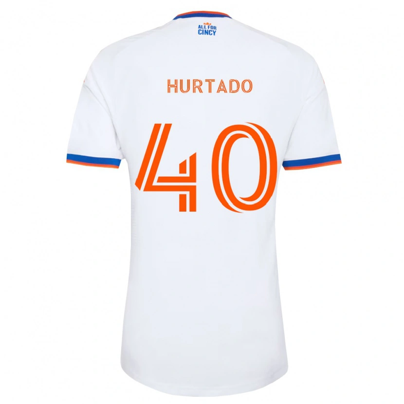 Danxen Criança Camisola Dilan Hurtado #40 Branco Azul Marinho Laranja Alternativa 2026/27 Camisa Brasil