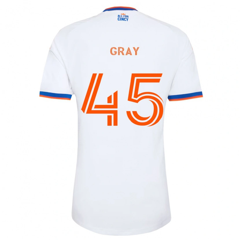 Danxen Criança Camisola Nathan Gray #45 Branco Azul Marinho Laranja Alternativa 2026/27 Camisa Brasil