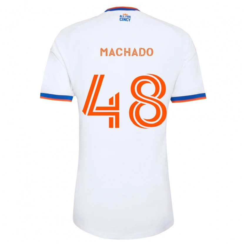 Danxen Criança Camisola Juan Machado #48 Branco Azul Marinho Laranja Alternativa 2026/27 Camisa Brasil
