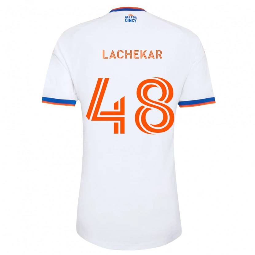 Danxen Criança Camisola Sami Lachekar #48 Branco Azul Marinho Laranja Alternativa 2026/27 Camisa Brasil