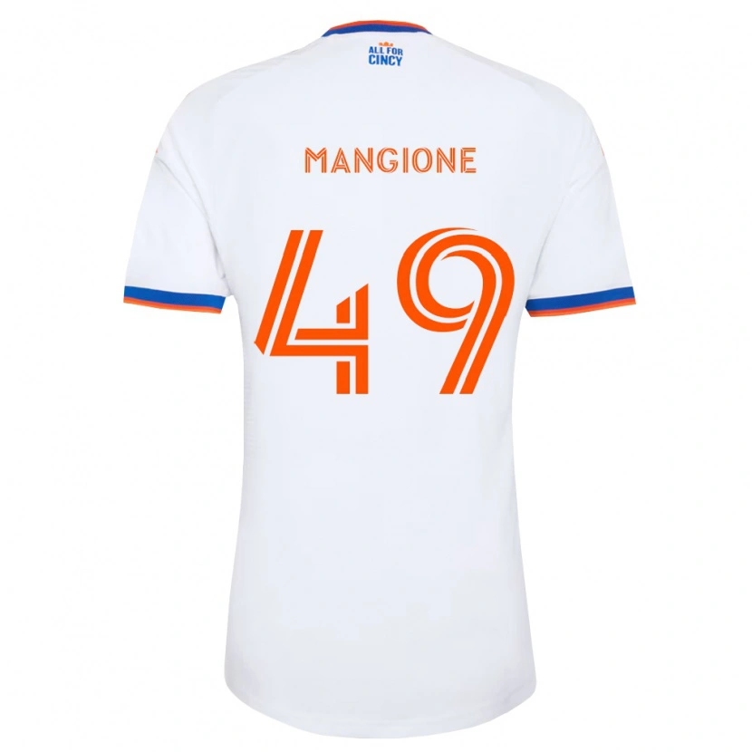Danxen Criança Camisola Peter Mangione #49 Branco Azul Marinho Laranja Alternativa 2026/27 Camisa Brasil