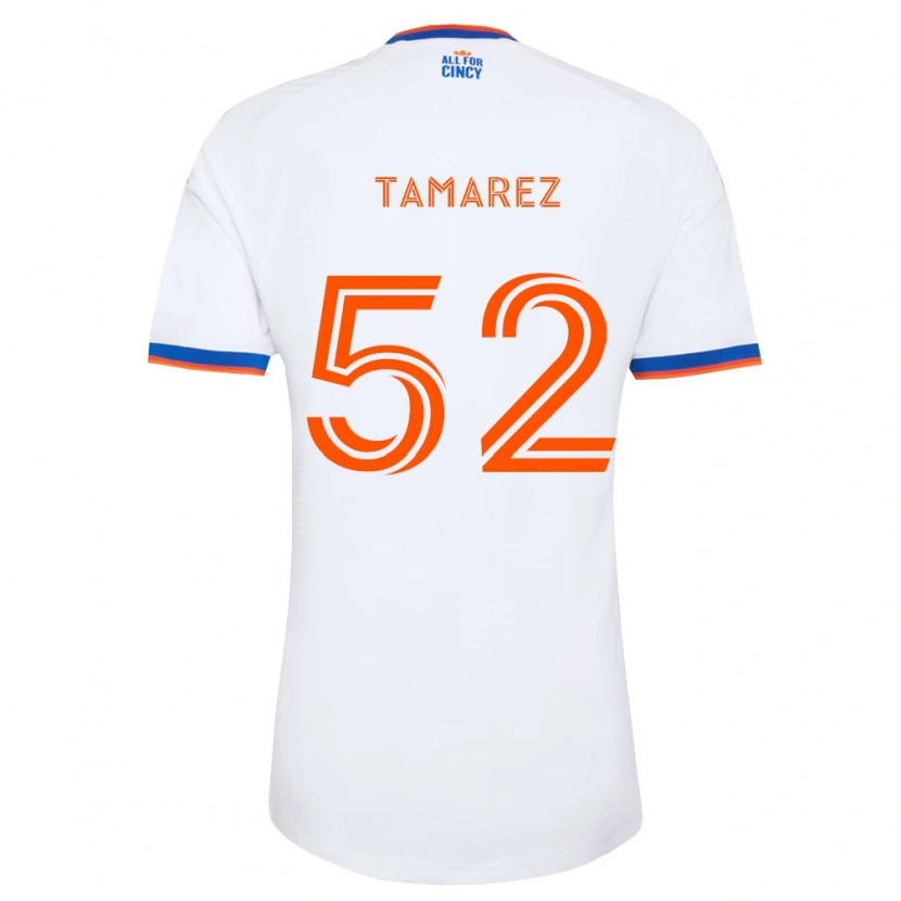 Danxen Criança Camisola Lucas Tamarez #52 Branco Azul Marinho Laranja Alternativa 2026/27 Camisa Brasil