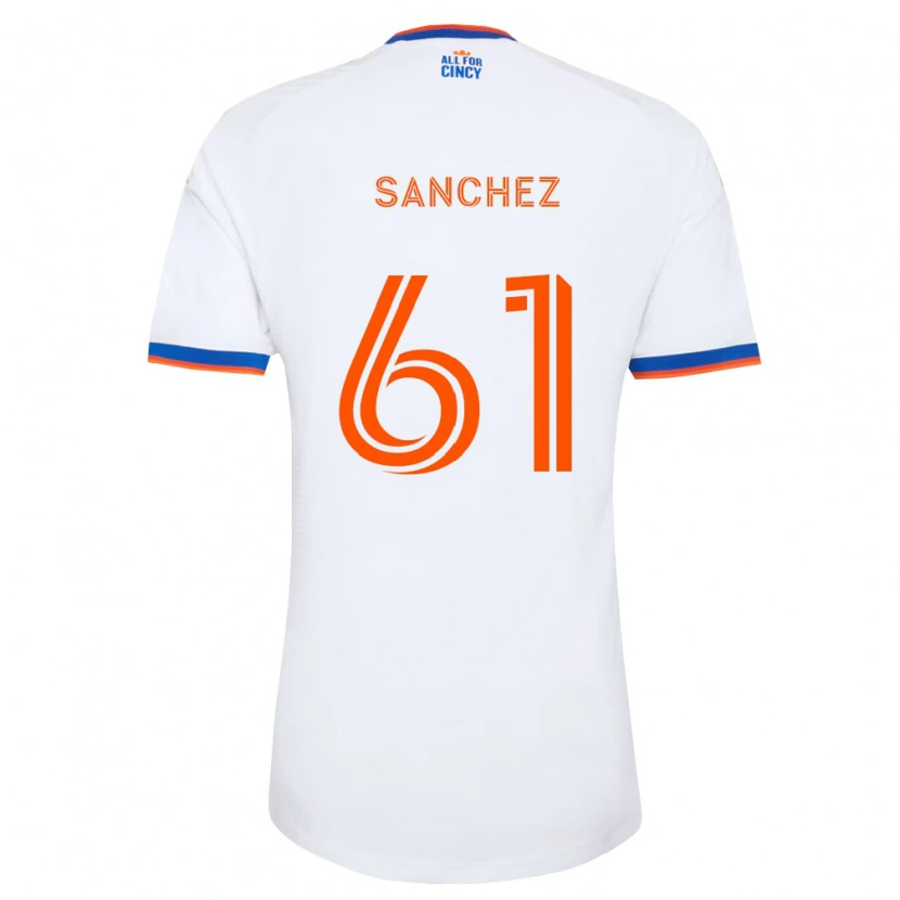 Danxen Criança Camisola Santiago Sanchez #61 Branco Azul Marinho Laranja Alternativa 2026/27 Camisa Brasil