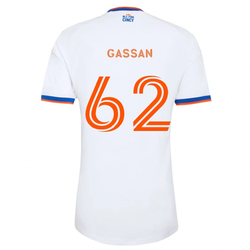 Danxen Criança Camisola Noah Gassan #62 Branco Azul Marinho Laranja Alternativa 2026/27 Camisa Brasil