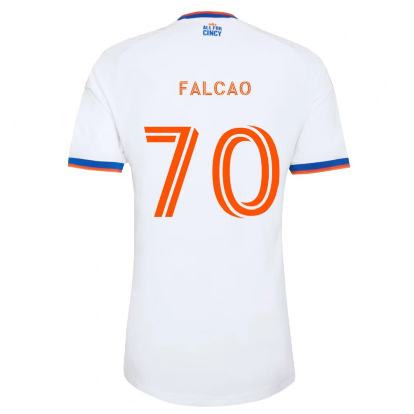 Danxen Criança Camisola Kiano Falcao #70 Branco Azul Marinho Laranja Alternativa 2026/27 Camisa Brasil