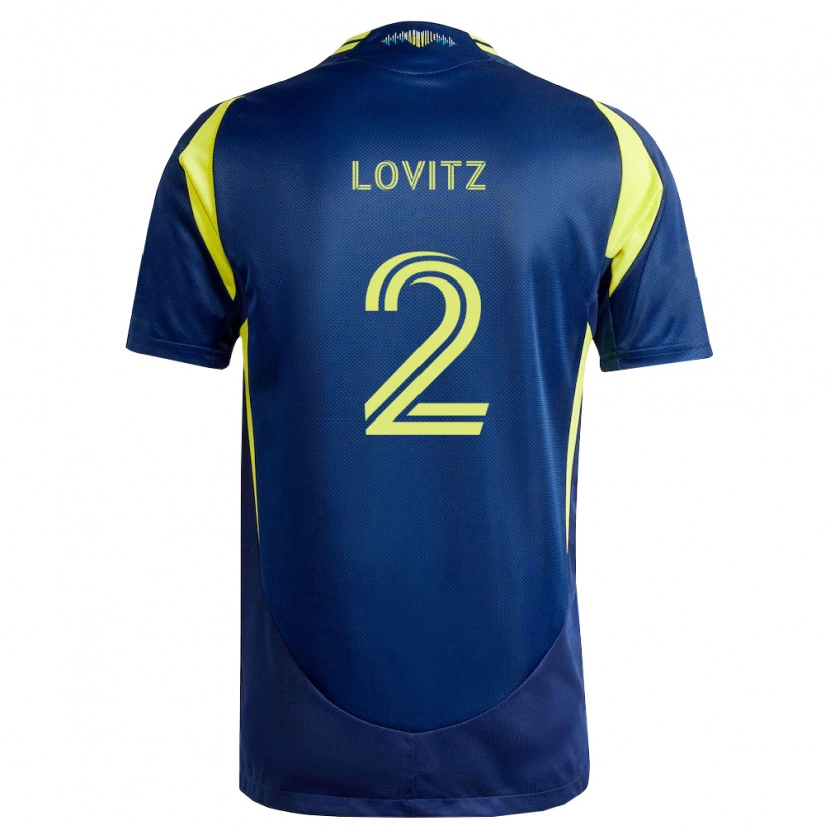Danxen Criança Camisola Daniel Lovitz #2 Amarelo Azul Marinho Alternativa 2026/27 Camisa Brasil