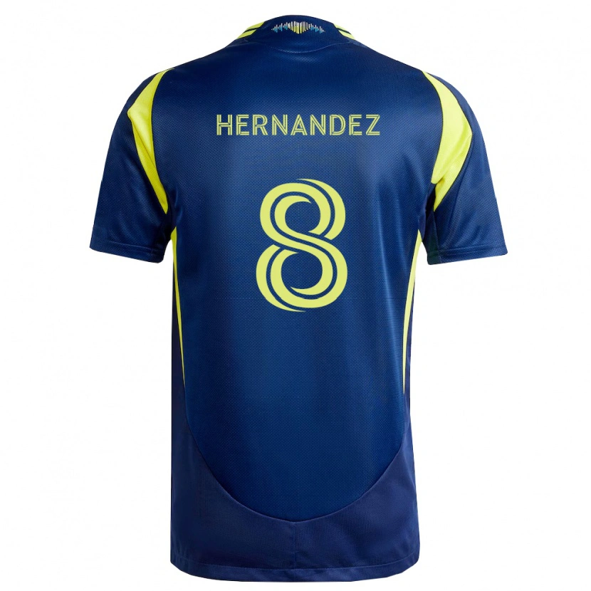 Danxen Criança Camisola Jonathan Hernández #8 Amarelo Azul Marinho Alternativa 2026/27 Camisa Brasil