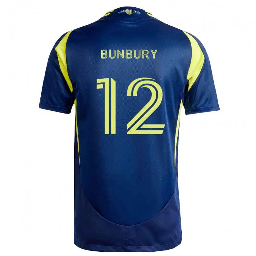 Danxen Criança Camisola Teal Bunbury #12 Amarelo Azul Marinho Alternativa 2026/27 Camisa Brasil