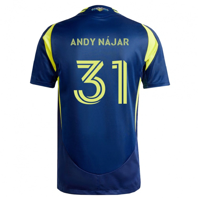 Danxen Criança Camisola Andy Nájar #31 Amarelo Azul Marinho Alternativa 2026/27 Camisa Brasil