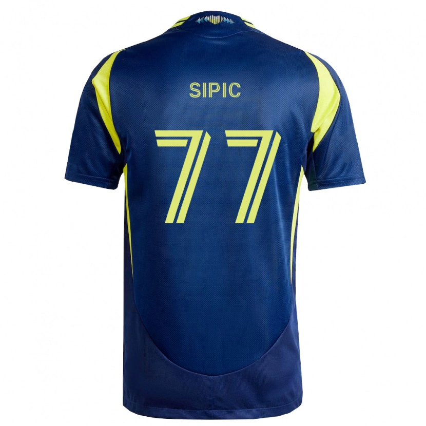 Danxen Criança Camisola Adem Sipić #77 Amarelo Azul Marinho Alternativa 2026/27 Camisa Brasil