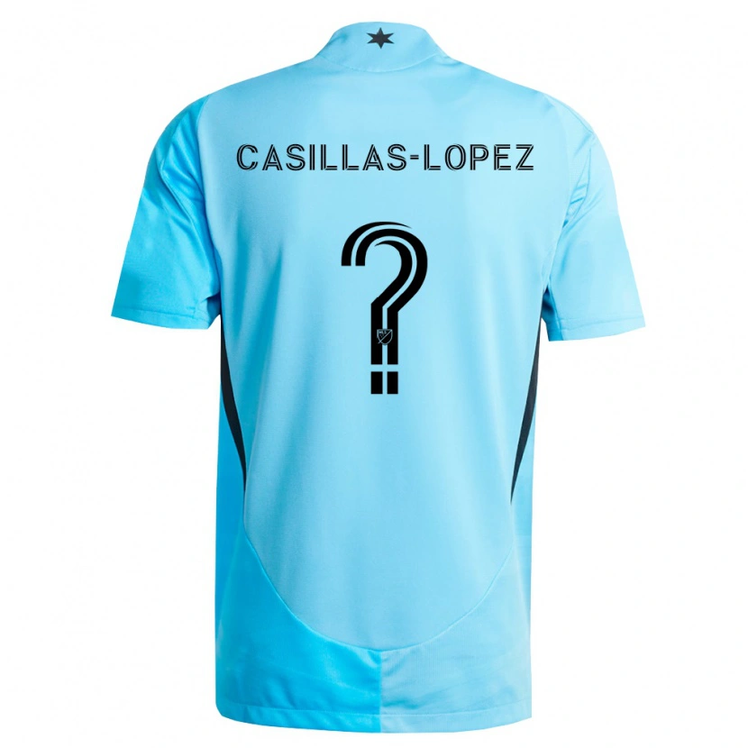 Danxen Criança Camisola Carlos Casillas-Lopez #0 Azul Claro Preto Alternativa 2026/27 Camisa Brasil