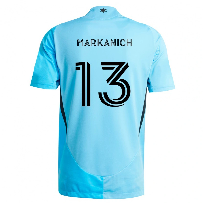 Danxen Criança Camisola Anthony Markanich Jr. #13 Azul Claro Preto Alternativa 2026/27 Camisa Brasil