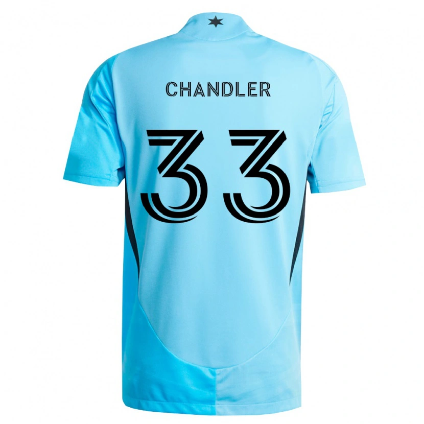 Danxen Criança Camisola Kieran Chandler #33 Azul Claro Preto Alternativa 2026/27 Camisa Brasil