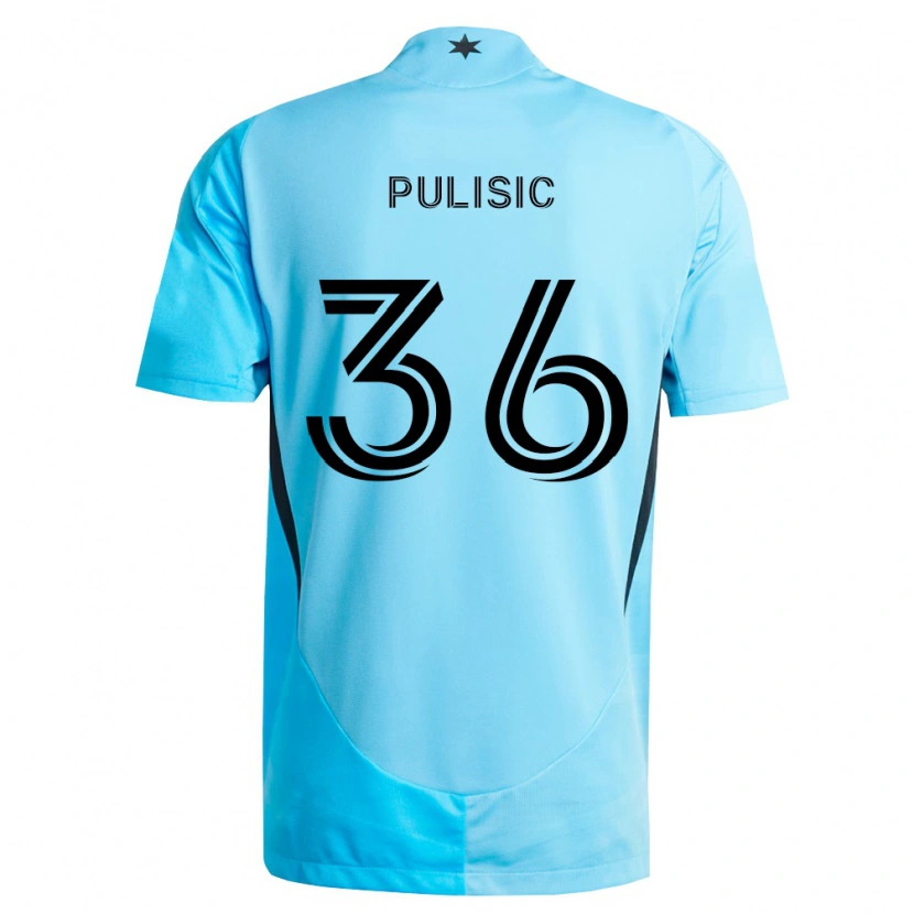 Danxen Criança Camisola Will Pulisic #36 Azul Claro Preto Alternativa 2026/27 Camisa Brasil