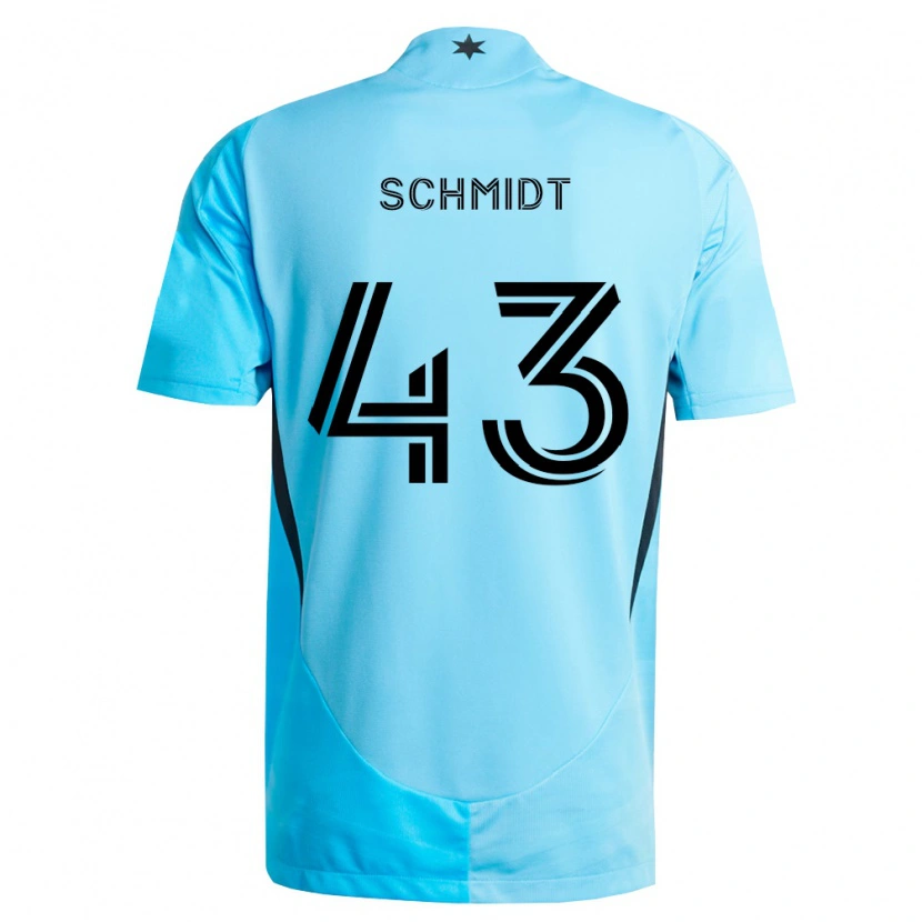 Danxen Criança Camisola William Schmidt #43 Azul Claro Preto Alternativa 2026/27 Camisa Brasil