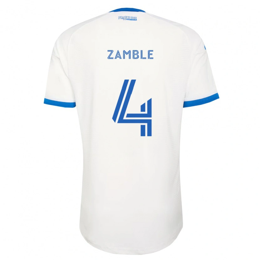 Danxen Criança Camisola Ulrich Zamble #4 Azul Celeste Branco Alternativa 2026/27 Camisa Brasil