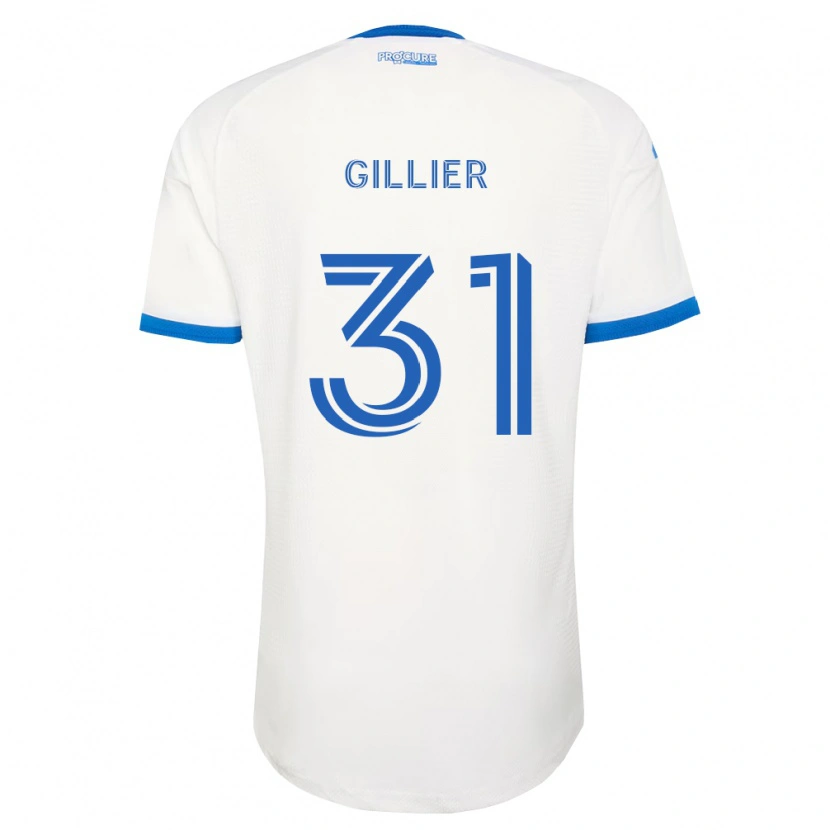 Danxen Criança Camisola Thomas Gillier #31 Azul Celeste Branco Alternativa 2026/27 Camisa Brasil