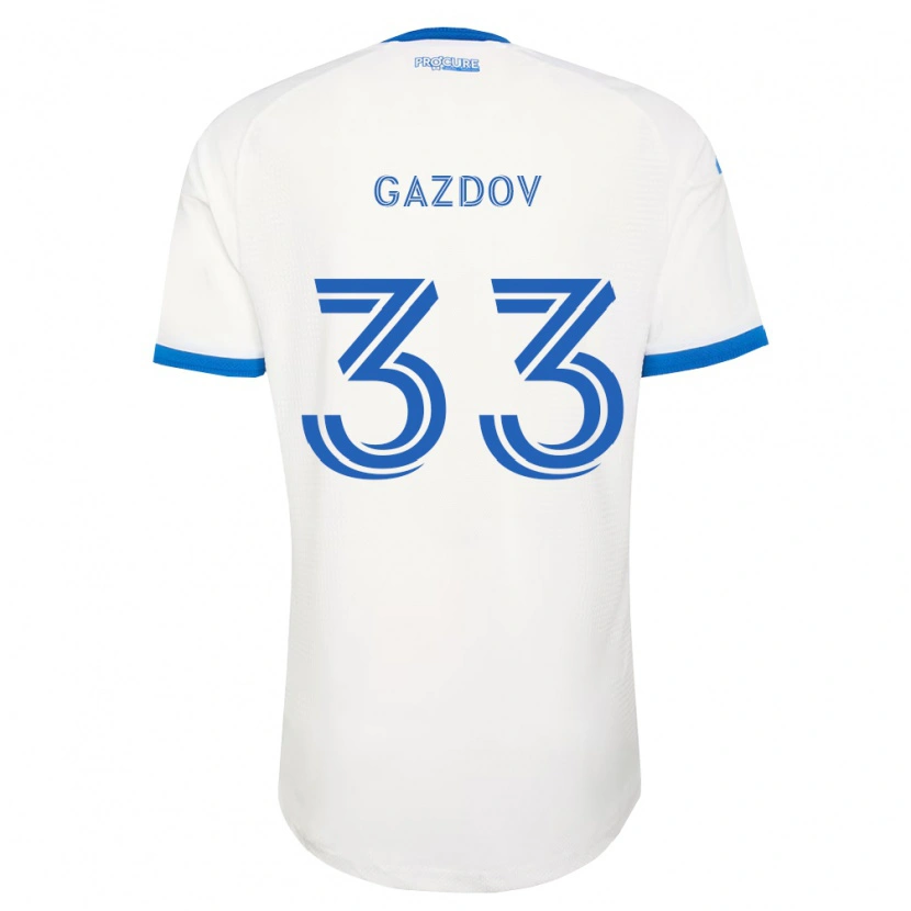 Danxen Criança Camisola Emil Gazdov #33 Azul Celeste Branco Alternativa 2026/27 Camisa Brasil