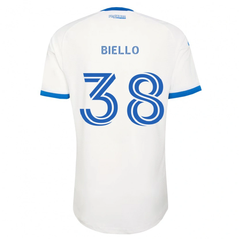 Danxen Criança Camisola Alessandro Biello #38 Azul Celeste Branco Alternativa 2026/27 Camisa Brasil