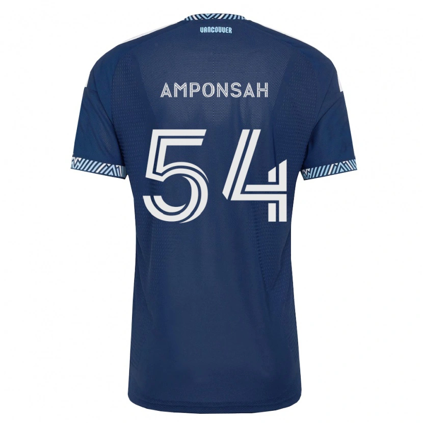 Danxen Criança Camisola Prince Amponsah #54 Azul Profundo Branco Alternativa 2026/27 Camisa Brasil