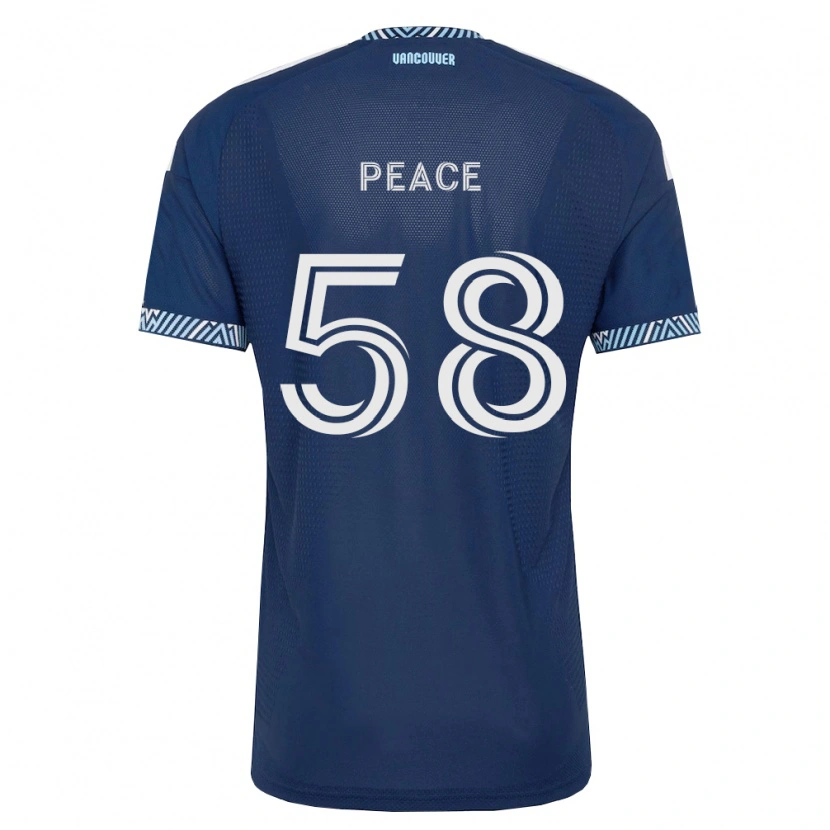 Danxen Criança Camisola Jesse Peace #58 Azul Profundo Branco Alternativa 2026/27 Camisa Brasil