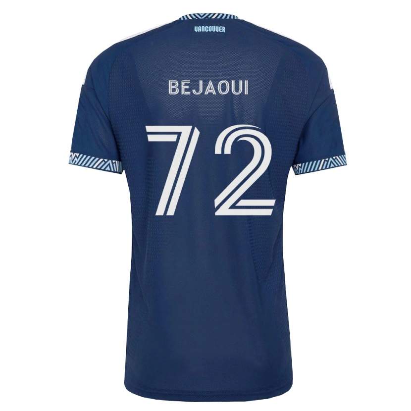 Danxen Criança Camisola Aiden Bejaoui #72 Azul Profundo Branco Alternativa 2026/27 Camisa Brasil