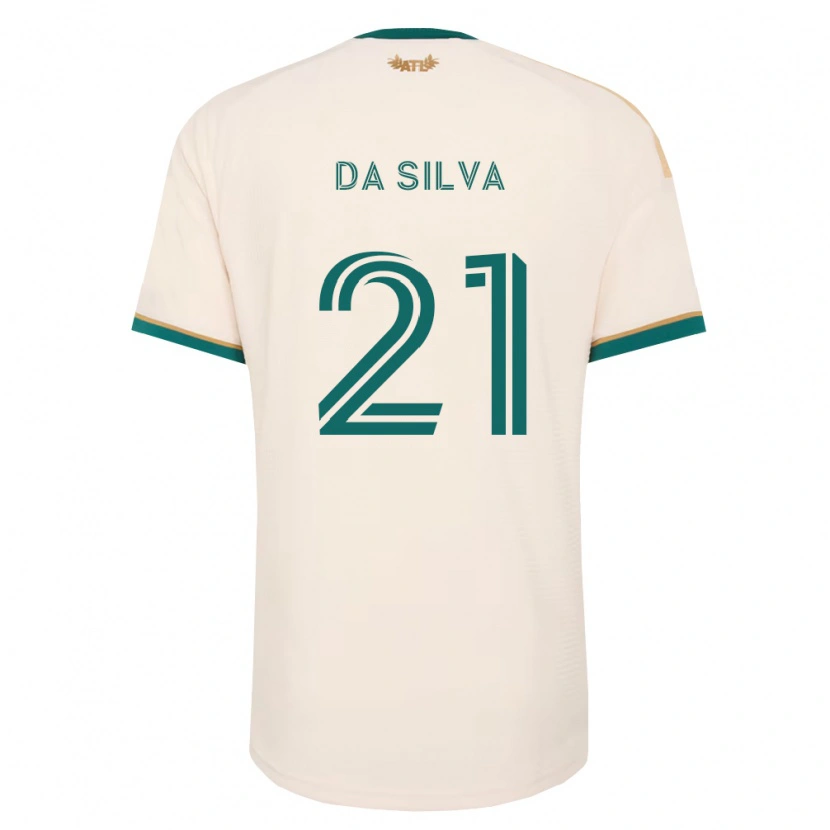 Danxen Criança Camisola Lucas Da Silva #21 Verde Champanhe Alternativa 2026/27 Camisa Brasil