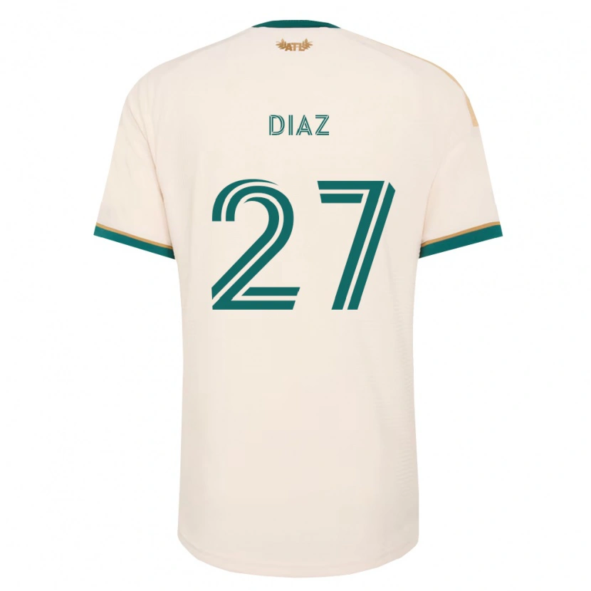 Danxen Criança Camisola Paulo Díaz #27 Verde Champanhe Alternativa 2026/27 Camisa Brasil