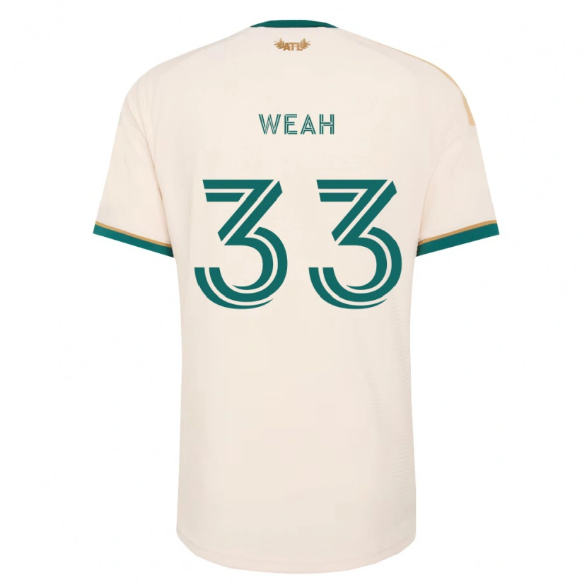 Danxen Criança Camisola Patrick Weah #33 Verde Champanhe Alternativa 2026/27 Camisa Brasil