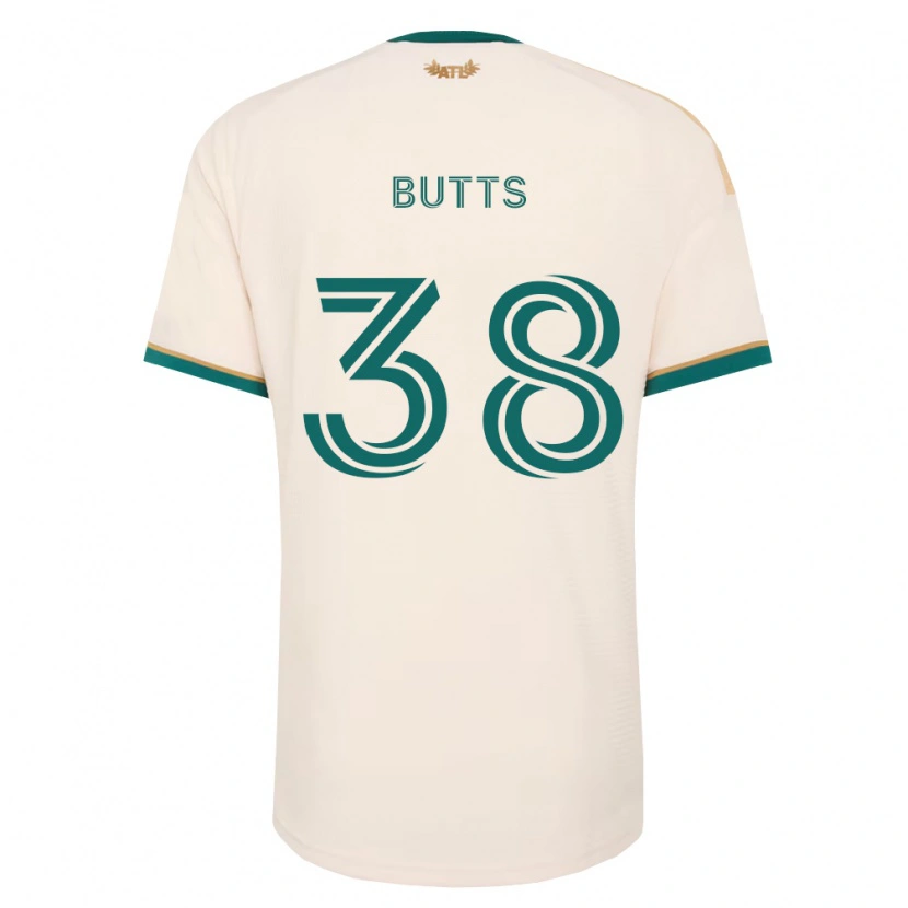 Danxen Criança Camisola Liam Butts #38 Verde Champanhe Alternativa 2026/27 Camisa Brasil