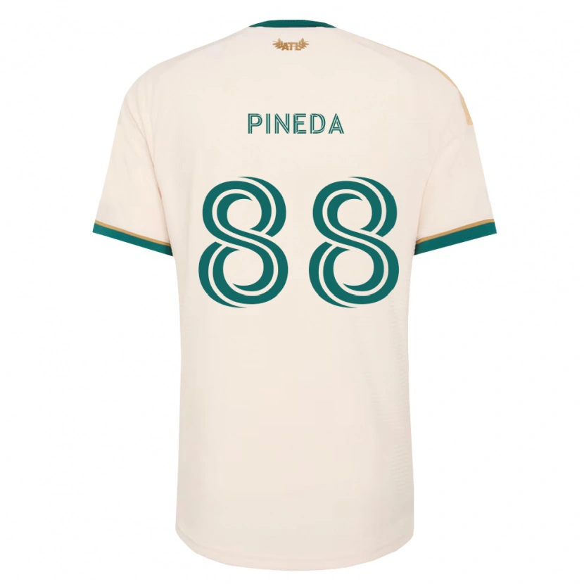 Danxen Criança Camisola Miguel Pineda #88 Verde Champanhe Alternativa 2026/27 Camisa Brasil
